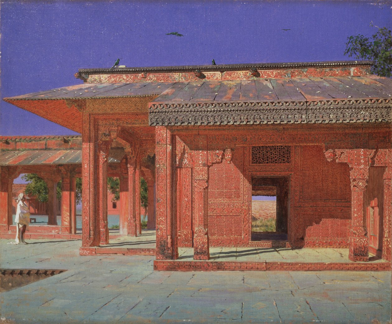 法塔赫布尔西格里皇宫的后宫庭院，1874-1876年 作者 瓦西里·瓦西里耶维奇（Vasili Vasilievich Vereshchagin）