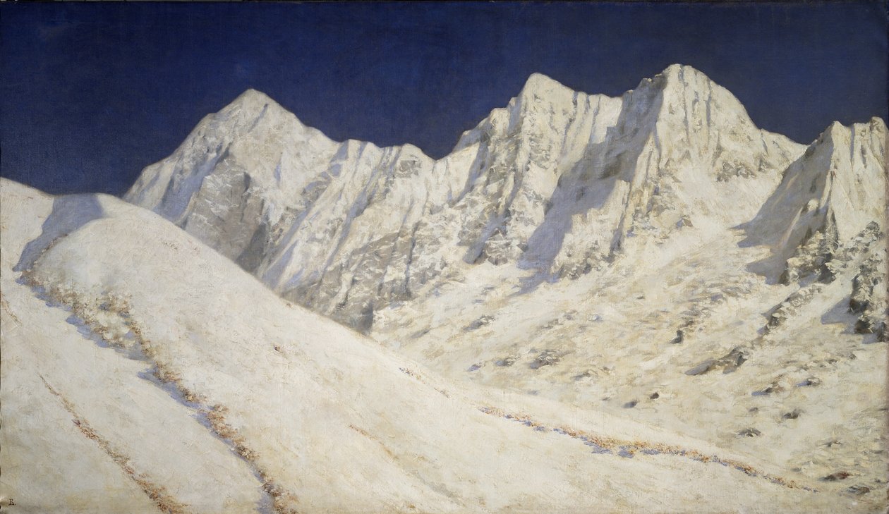 印度。喜马拉雅山上的雪，1874-1876年 作者 瓦西里·瓦西里耶维奇（Vasili Vasilievich Vereshchagin）