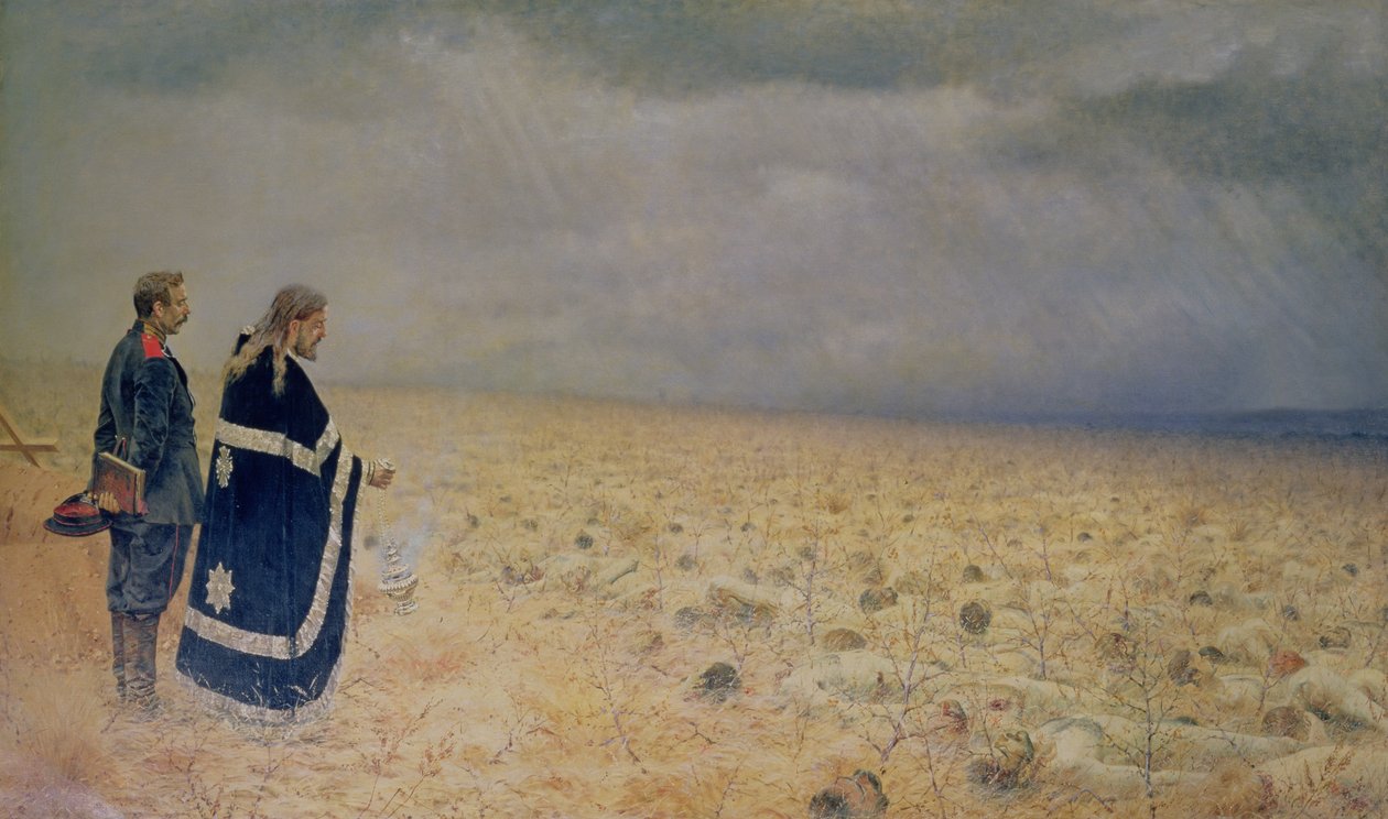 被征服者亡灵安魂曲 作者 瓦西里·瓦西里耶维奇（Vasili Vasilievich Vereshchagin）