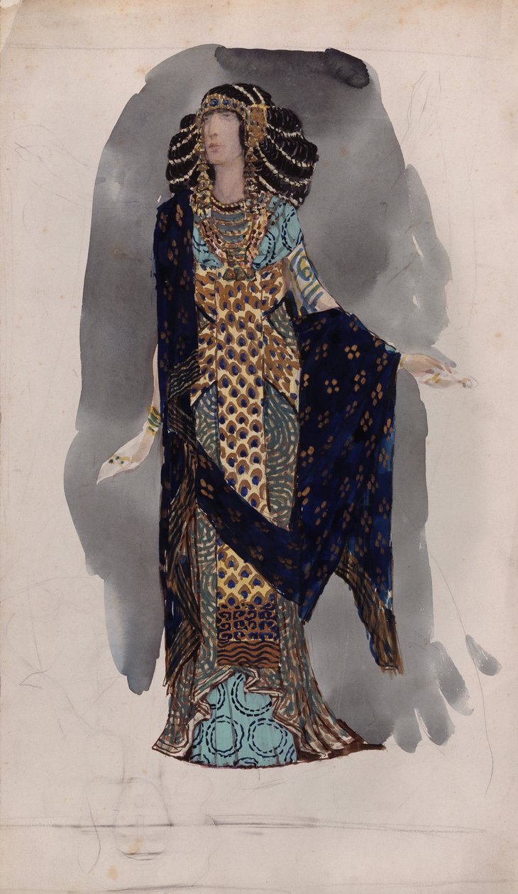 来自东方舞者系列的服装设计，1900年代 作者 瓦西里·瓦西里耶维奇·弗拉基米罗夫