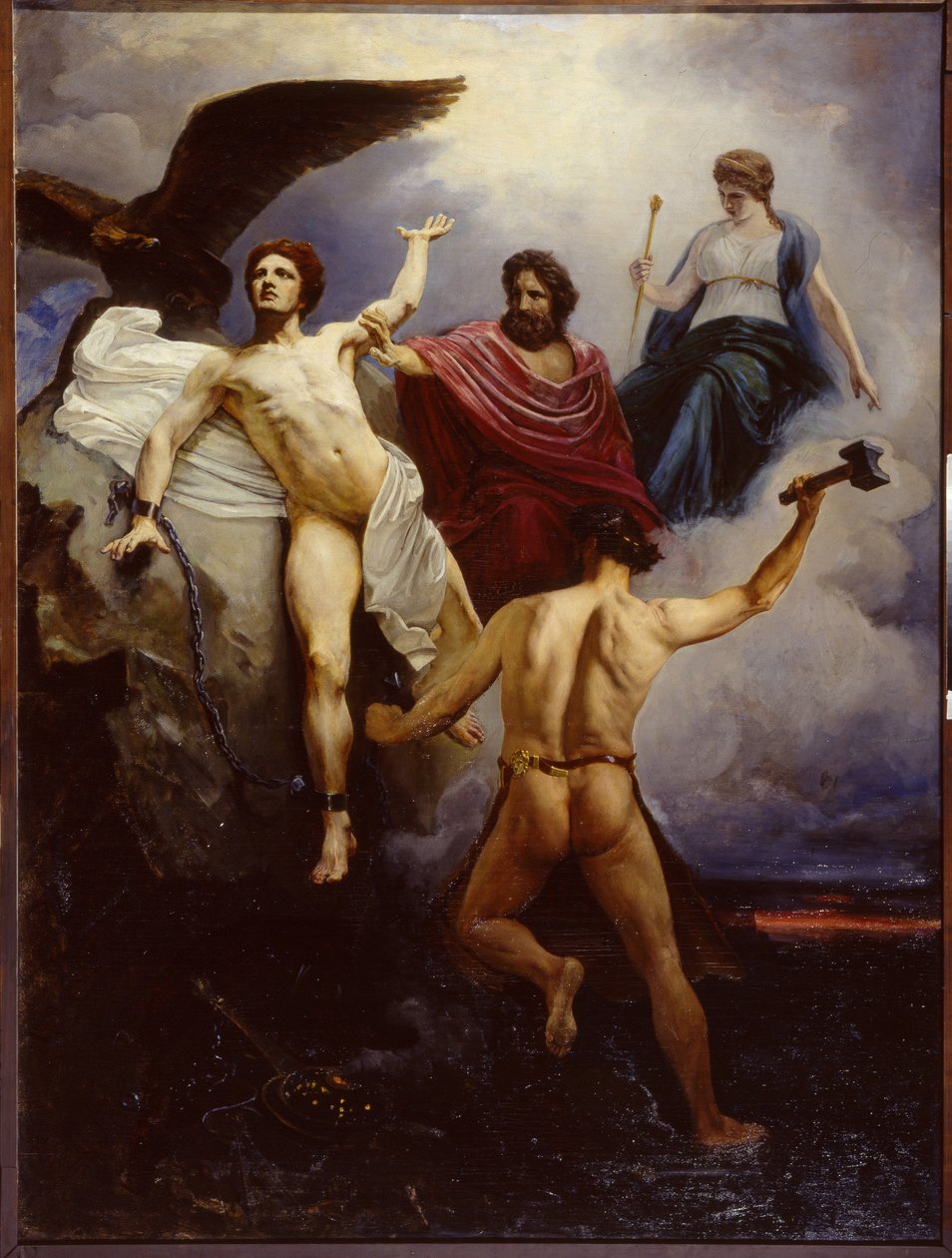 瓦肯链普罗米修斯。 瓦西里·叶夫梅尼耶维奇·萨文斯基（Vasili Yevmenievich Savinsky，1859-1937 年）绘画，1881 年布面油画。圣彼得堡美术学院博物馆。 作者 瓦西里·叶夫梅尼耶维奇·萨文斯基