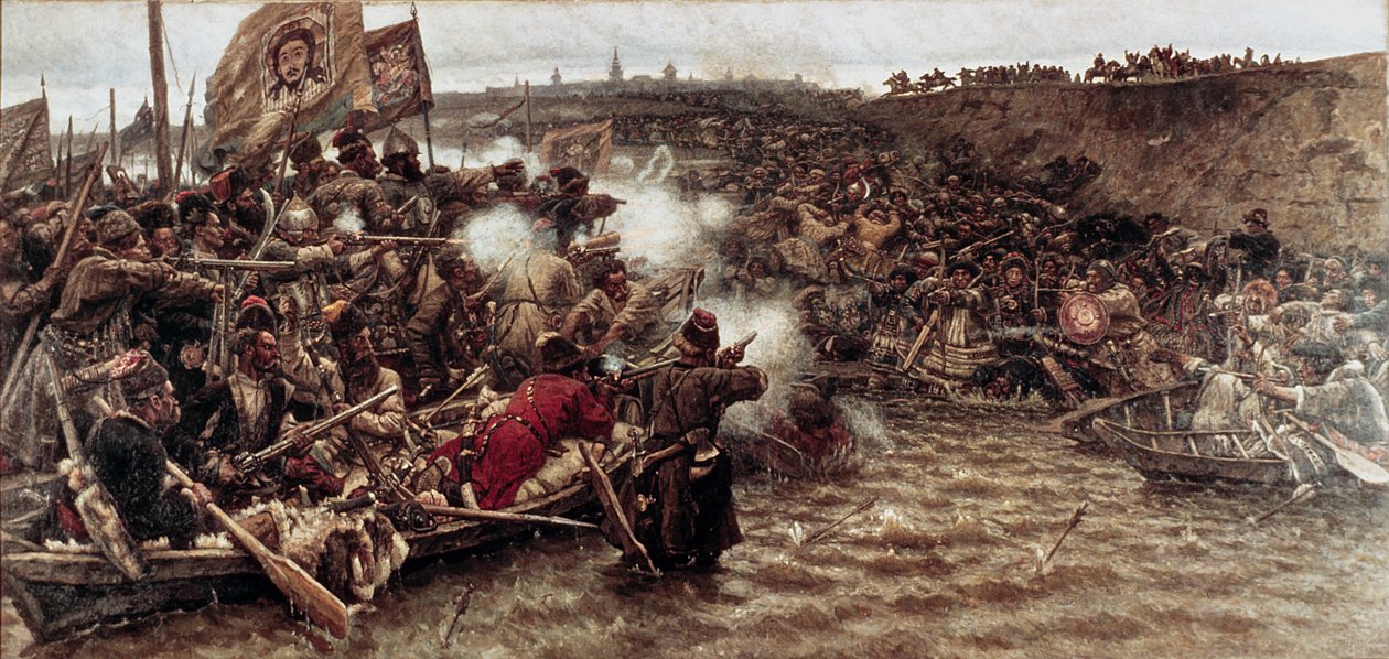 1895年，耶尔马克于1582年征服西伯利亚 作者 瓦西里（Vasilij Ivanovic Surikov）