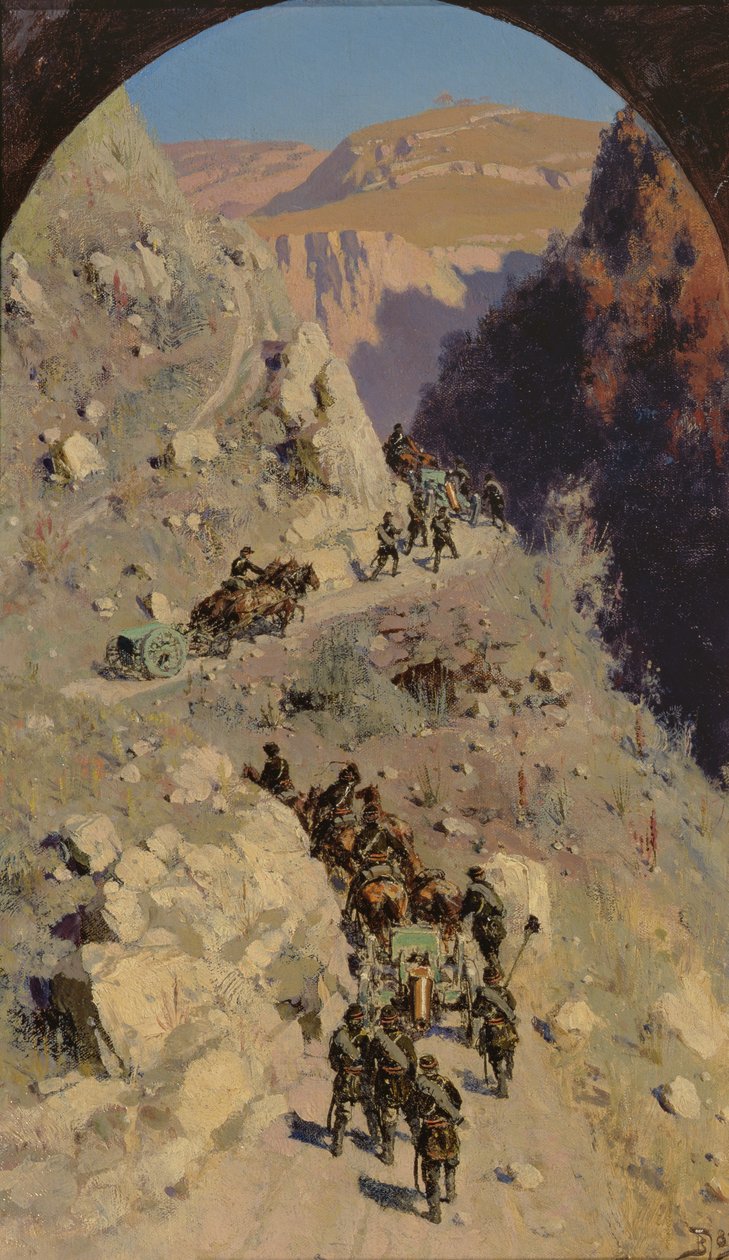 炮兵在高加索山脉，1883年 作者 瓦西里·德米特里耶维奇·波列诺夫