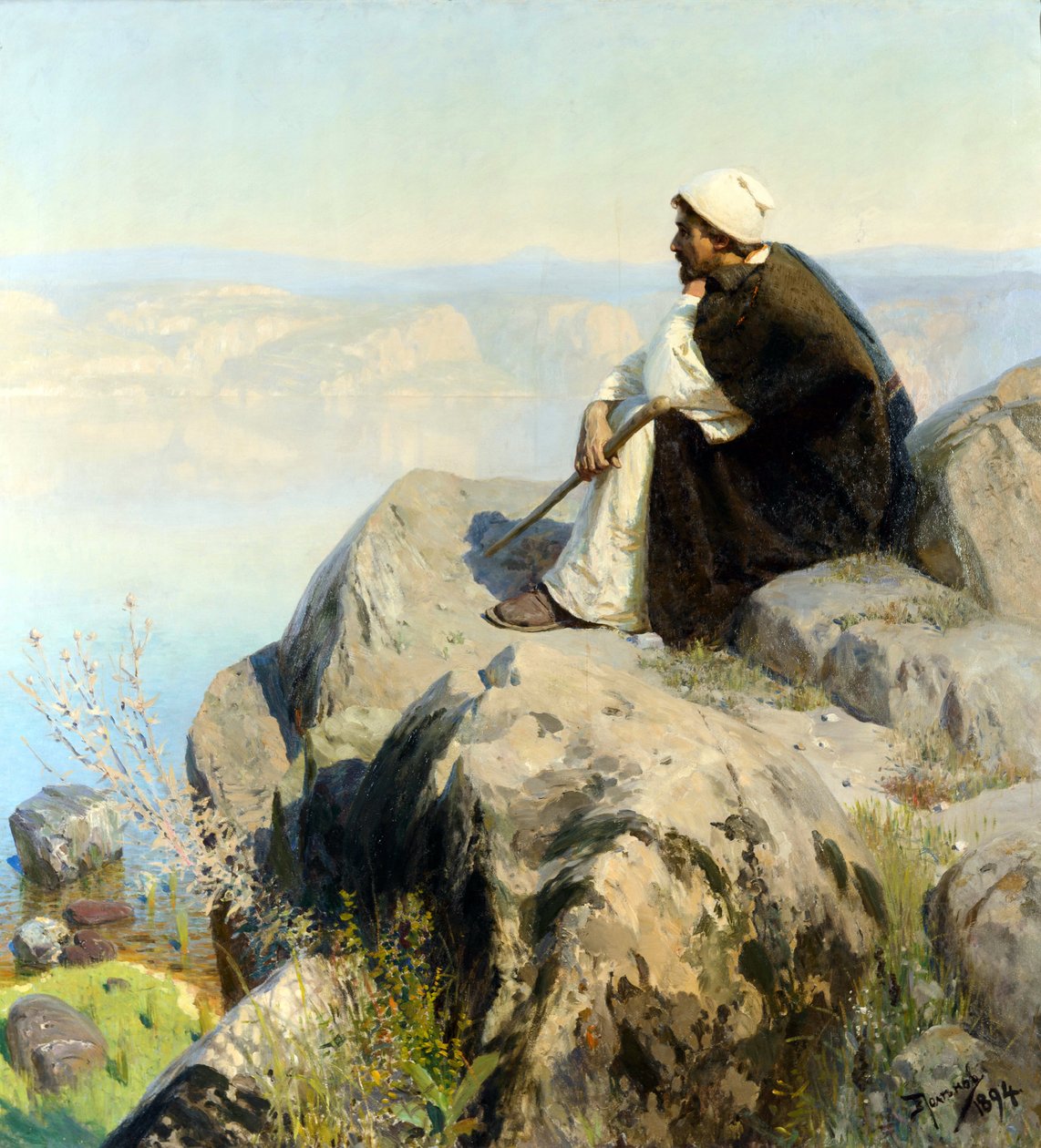 瓦西里·德米特里耶维奇（Vasili Dmitrievich，1844-1927 年）的《梦想与波列诺夫》。 布面油画 作者 瓦西里·德米特里耶维奇·波列诺夫
