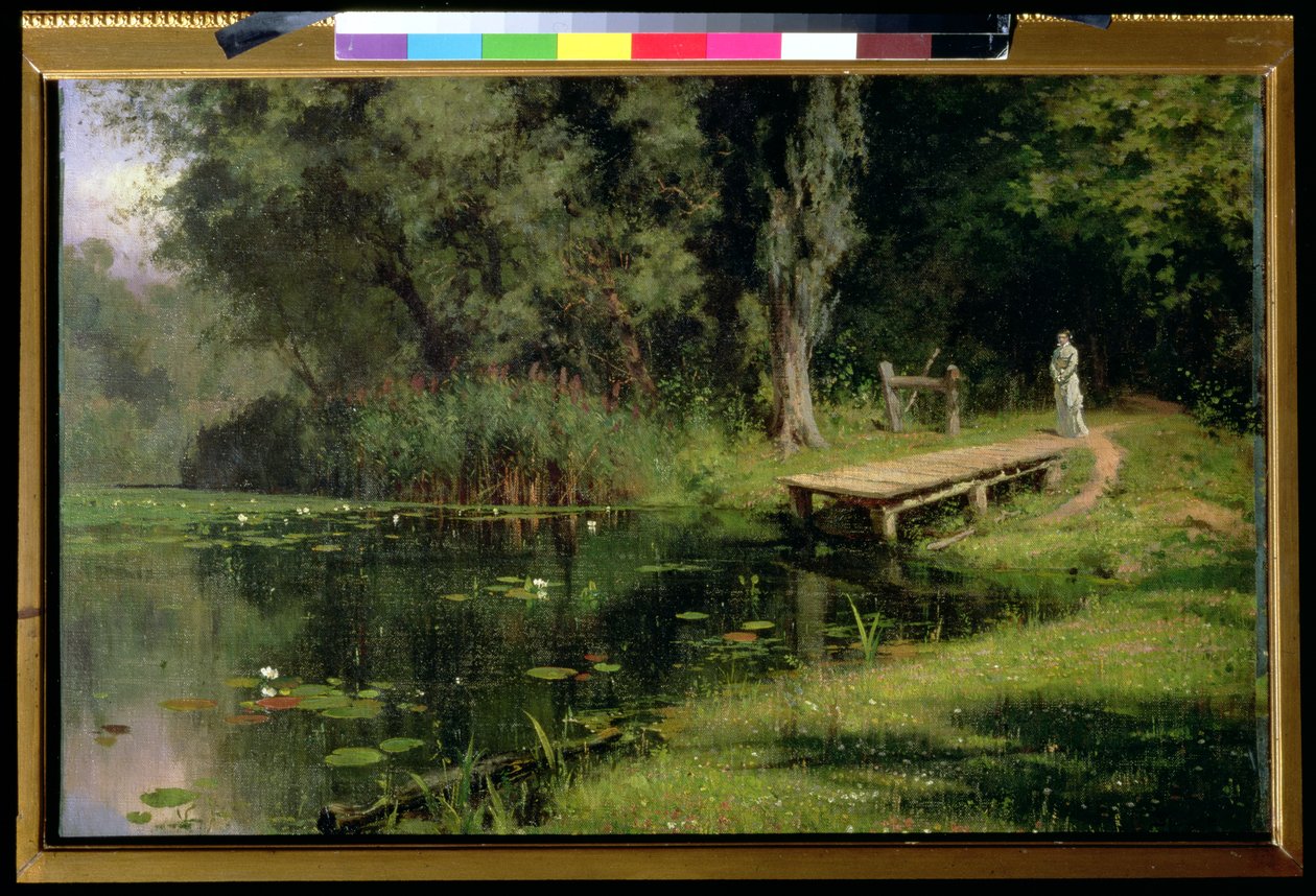 The Overgrown Pond，1880 作者 瓦西里·德米特里耶维奇·波列诺夫