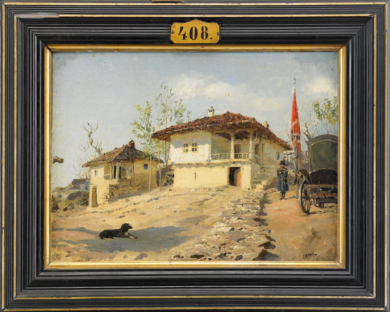 唐·哥萨克（Don Cossacks）于1877年在保加利亚工作，1877年 作者 瓦西里·德米特里耶维奇·波列诺夫
