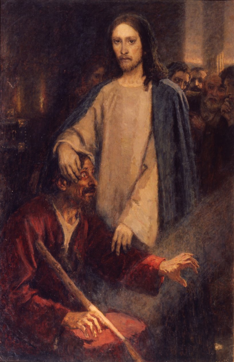杰里科盲人的治疗，1888年 作者 瓦西里（Vasilij Ivanovic Surikov）