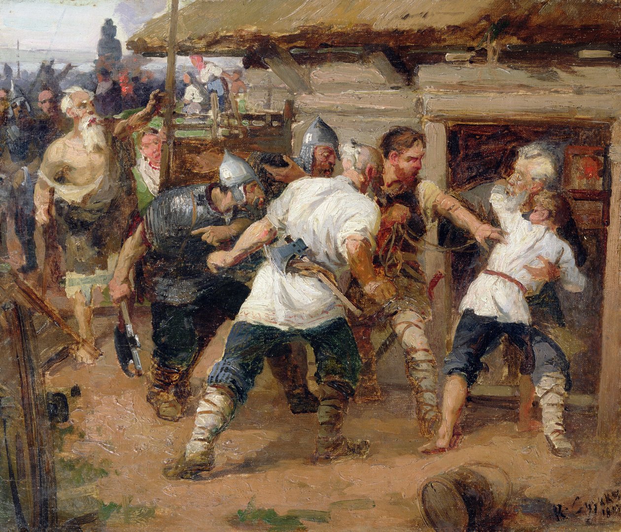 异教徒杀害了基辅罗斯的第一批基督徒 作者 瓦西里（Vasilij Ivanovic Surikov）