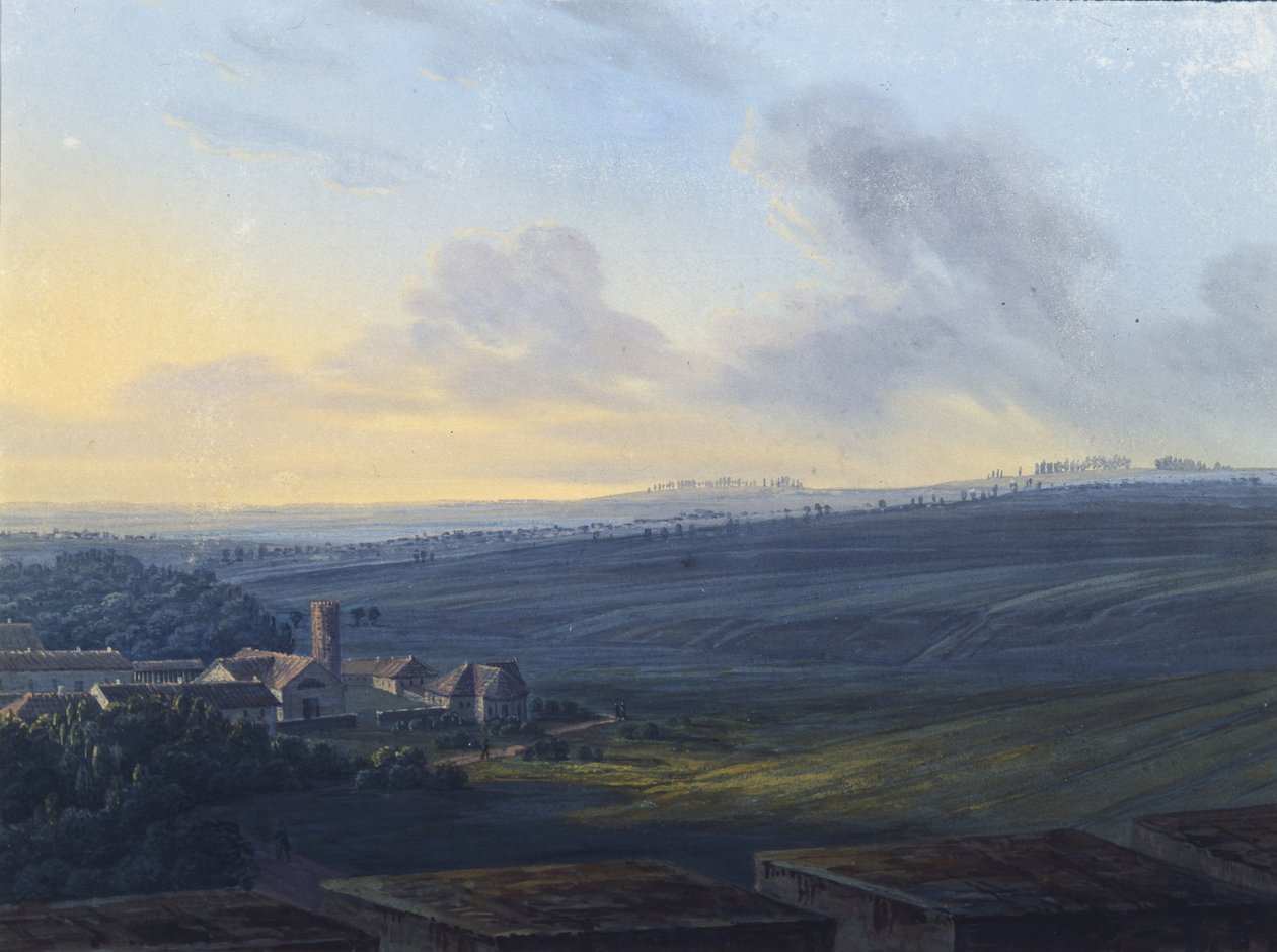 1826年后从白塔看到的Tsarskoye Selo景色 作者 瓦西里·安德烈耶维奇·朱可夫斯基
