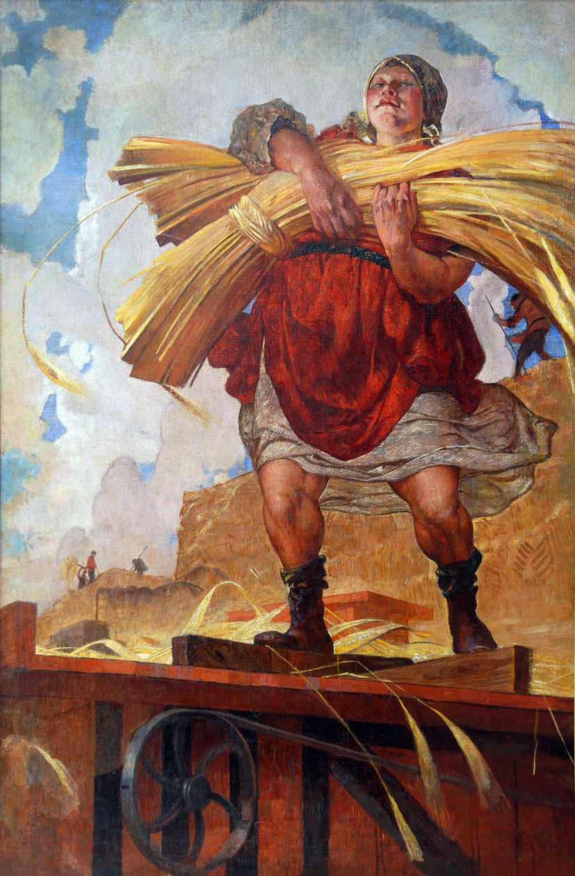 集体农场主 Par Kostyanitsyn，Vasily Nikolaevich（1881-1940 年）。布面油画 作者 瓦西里·尼古拉耶维奇·科斯季亚尼琴