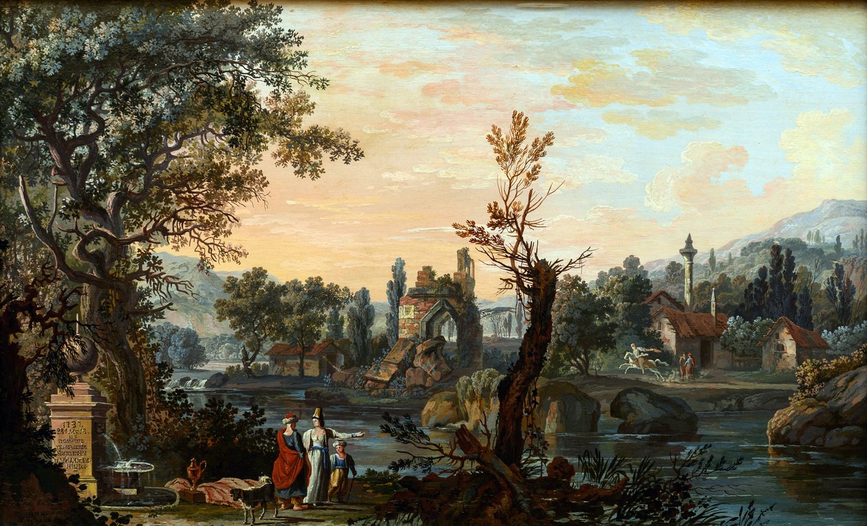 陶里达景观（Chersonese taurique，今克里米亚半岛 陶里达景观，作者：彼得罗夫，瓦西里-彼得罗维奇（1770-1810 年） 作者 瓦西里·彼得罗维奇·彼得罗夫