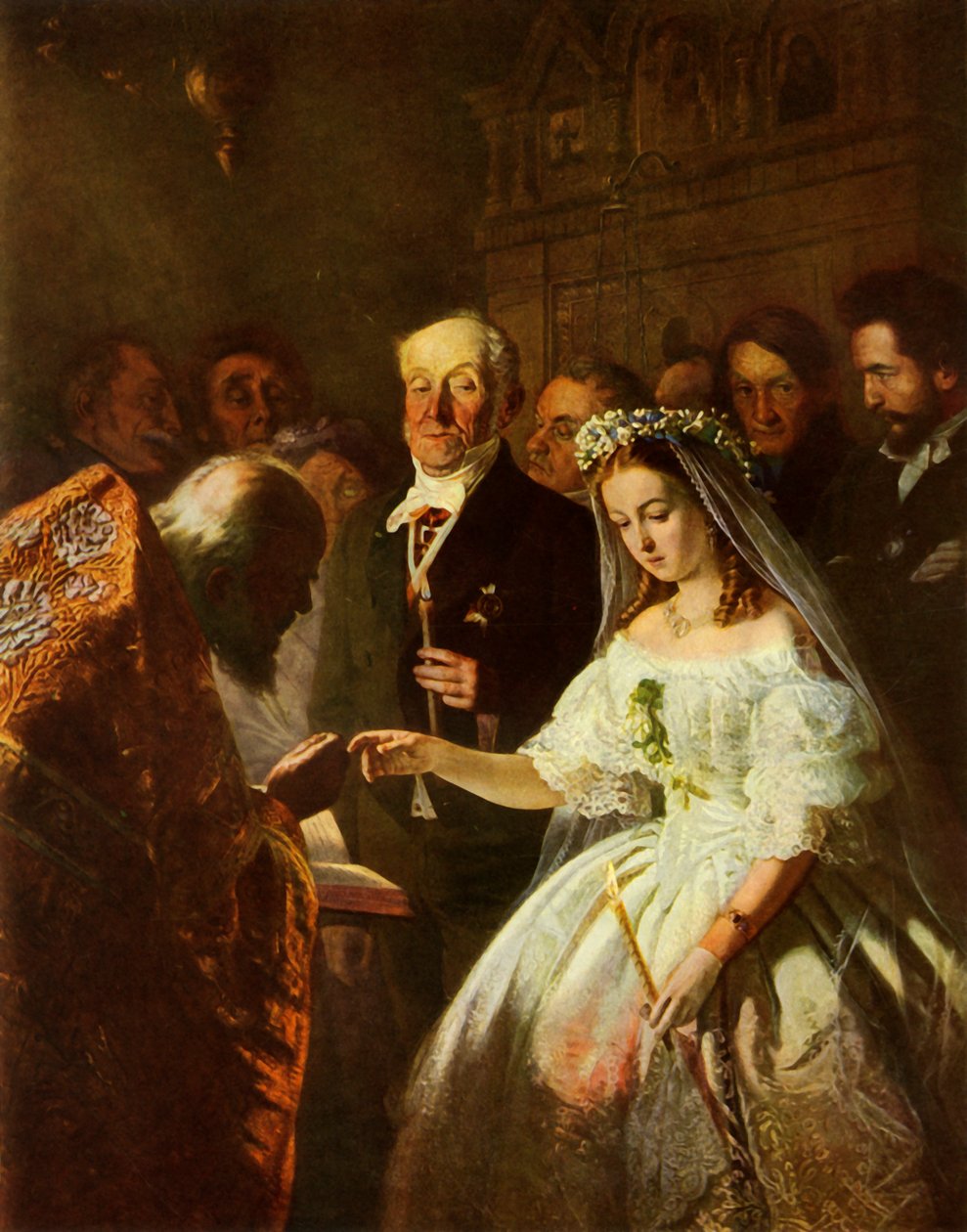 不平等婚姻，1862年，1965年。 作者 瓦西里·普基雷夫（Vasily Pukirev）