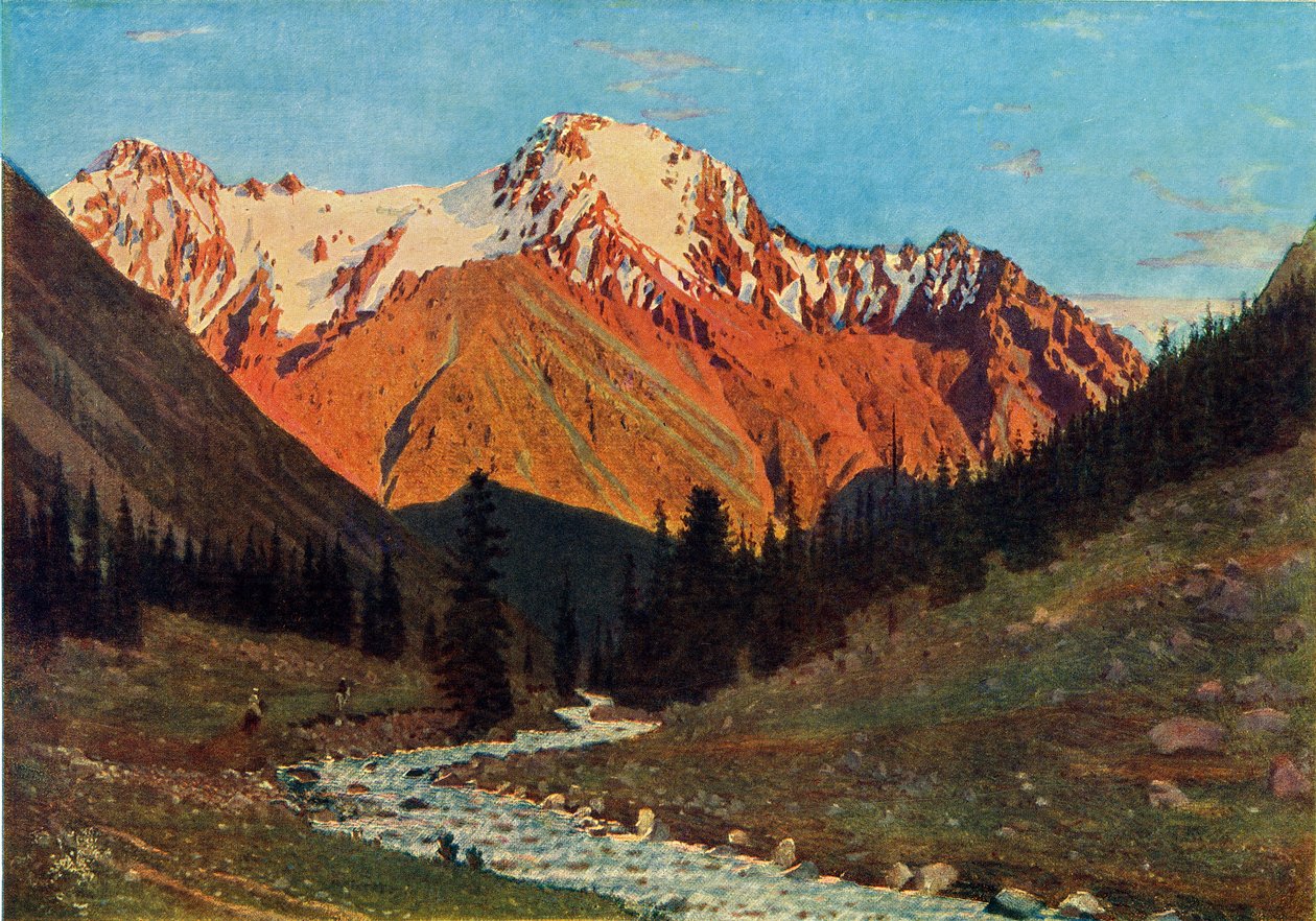 十九世纪末期，1965年的山间风景。 作者 瓦西里韦列夏金