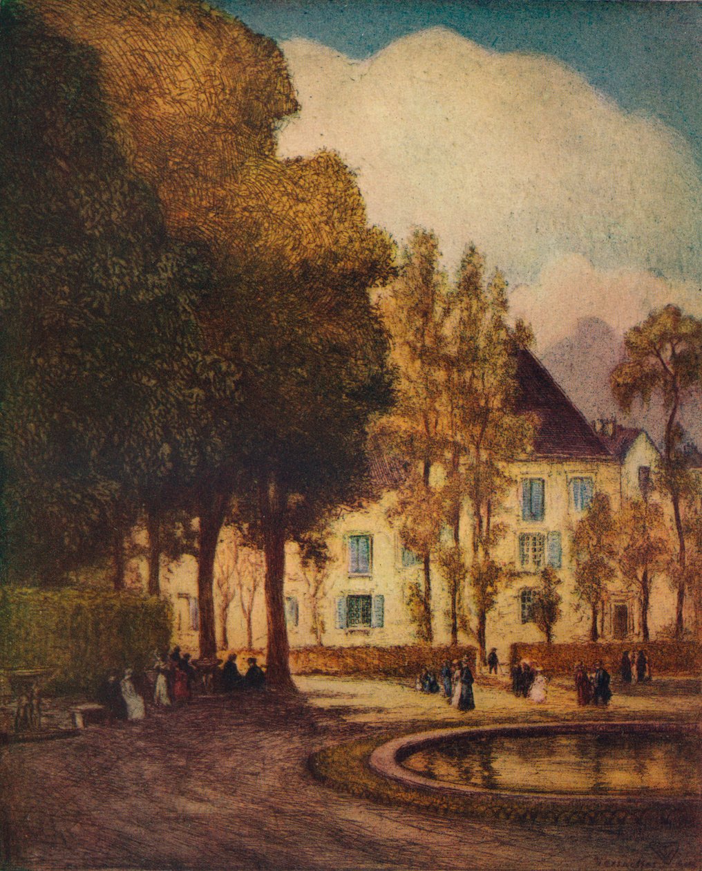 凡尔赛龙池，c1915 作者 沃恩·特罗布里奇