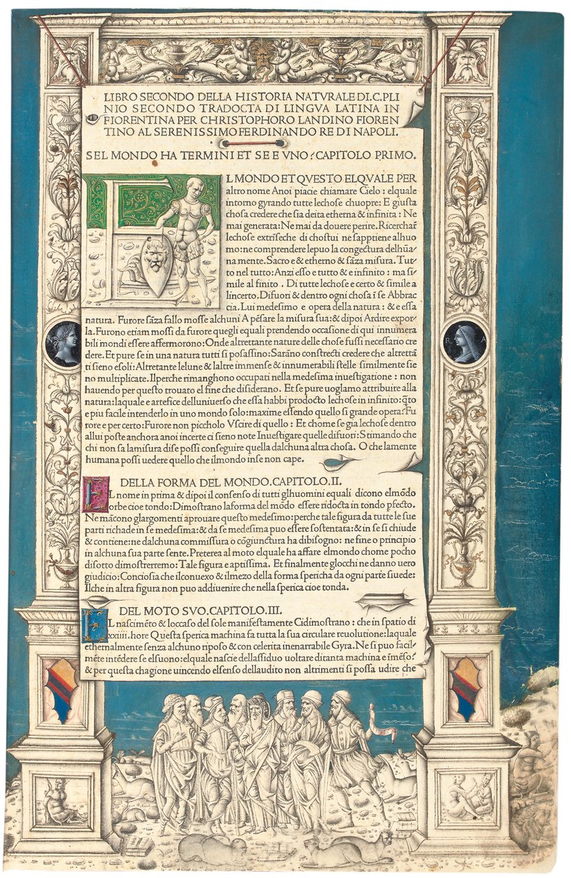 普林尼（Pliny）的《自然史》（Historia Naturalis），1476年 作者 威尼斯人学校