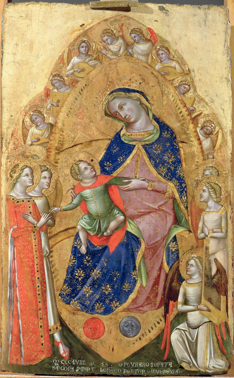 圣凯瑟琳的婚姻，1358年 作者 洛伦佐（Lorenzo Veneziano）
