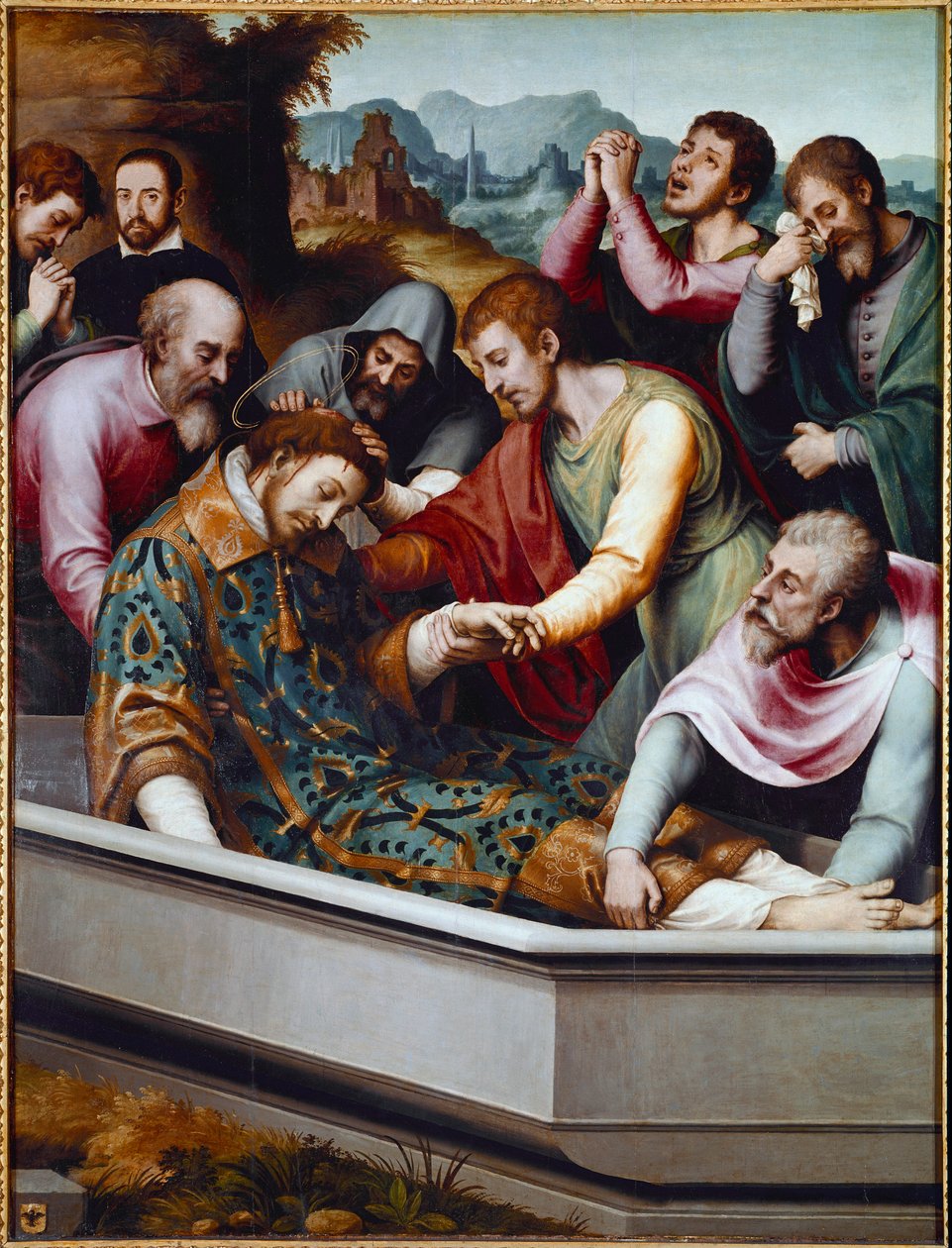 基督教殉道者圣斯蒂芬之墓（布面油画 作者 维森特·胡安（Vicente Juan）（c.1510 79）马西普（Macip）