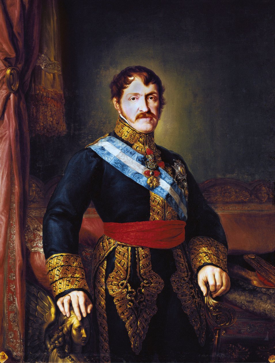 Portrait of Don Carlos Maria Isidro de Bourbon (Borbon) (1788-1855), Count of Molina and Infante of Spain, c. 1833 (oil on canvas) 作者 维森特·洛佩兹和波塔纳