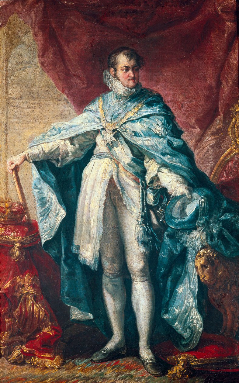 国王斐迪南七世 (1784-1833) 的肖像 作者 维森特·洛佩兹和波塔纳