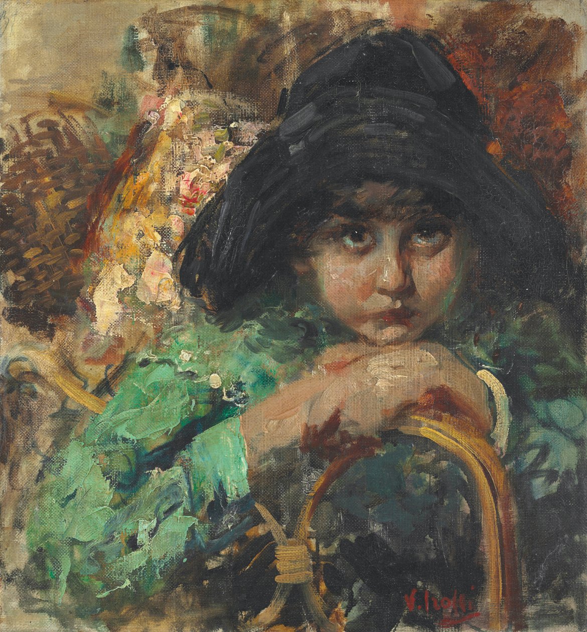 体贴的孩子（布面油画） 作者 Vicenzo Irolli