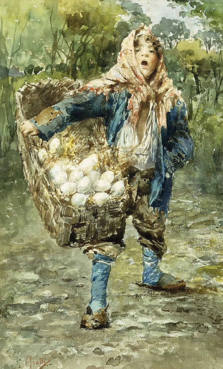 年轻的鸡蛋卖家 作者 Vicenzo Irolli