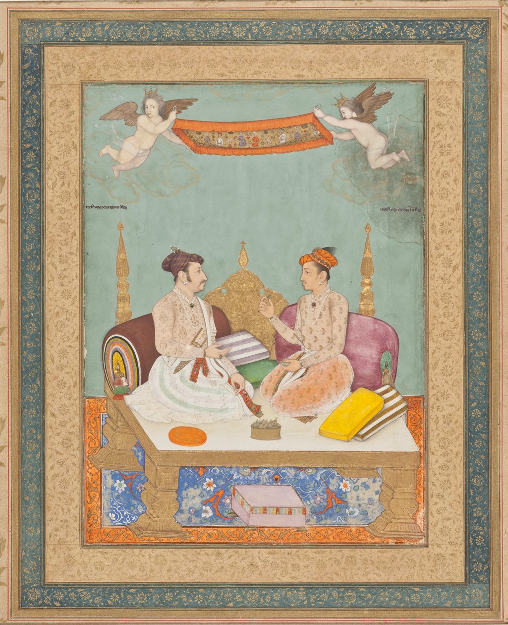 琥珀的Maharaja Jai Singh和Marwar的Maharaja Gaj Singh 作者 维奇特拉