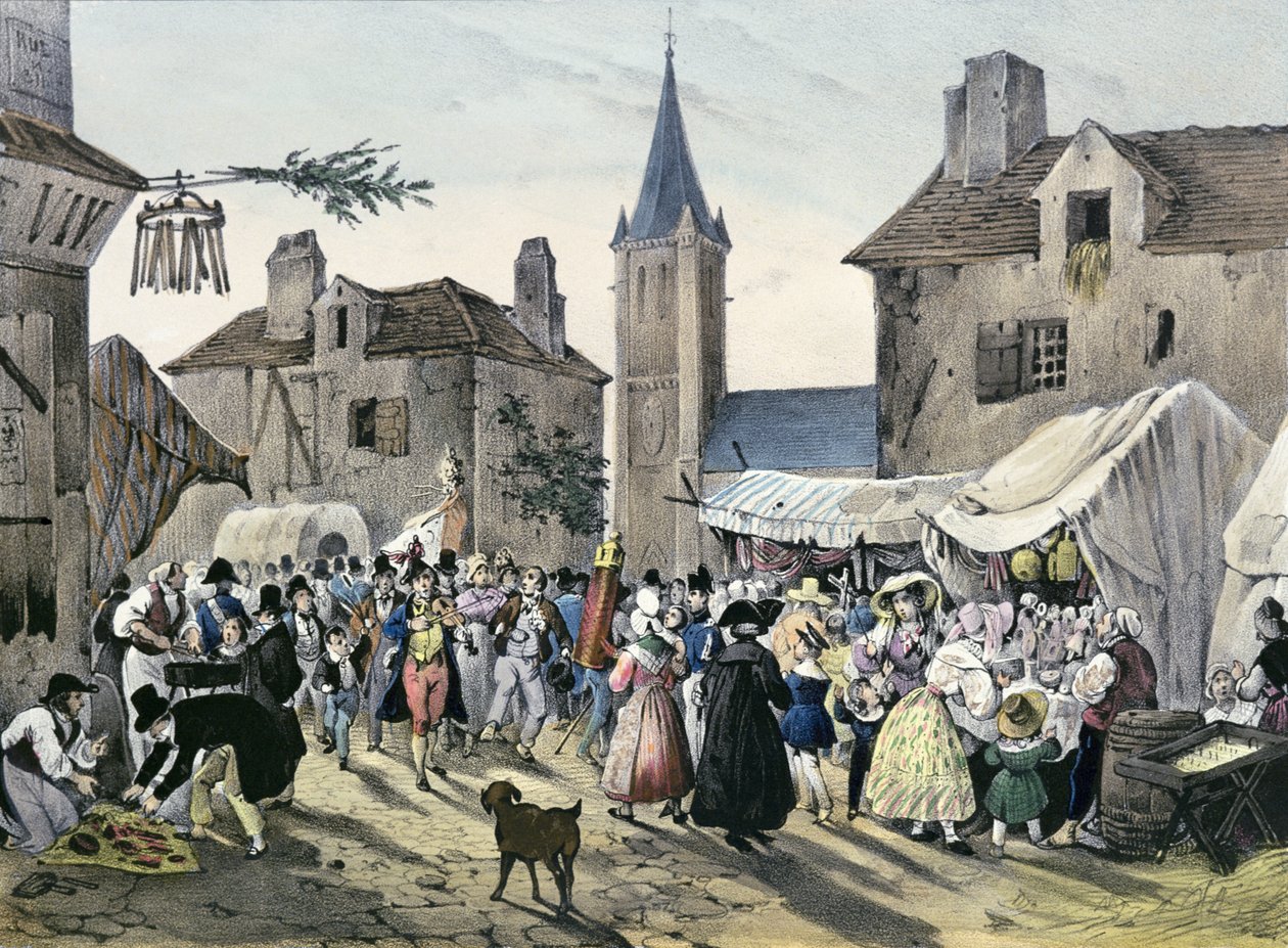 “巴黎周围的当地美食”系列，1830年，Chatenay 作者 维克多·亚当