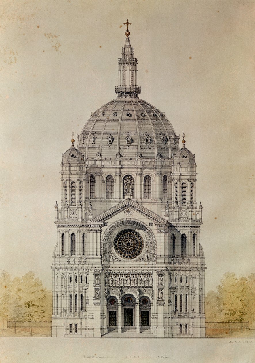 巴黎圣奥古斯丁教堂的西立面建于1860年至1871年 作者 维克多·巴尔塔（Victor Baltard）