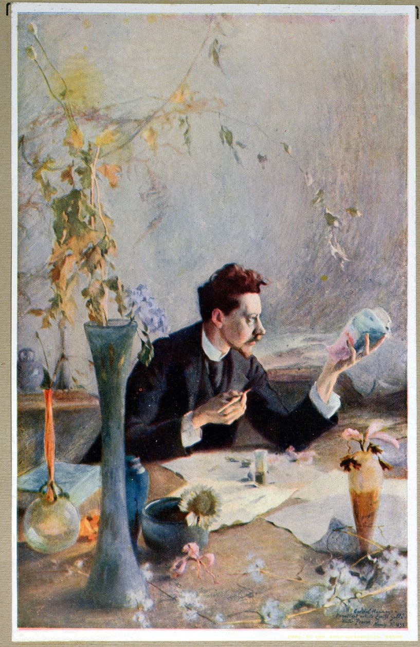 Emile Galle（1864-1904）的肖像，来自&39;艺术与工业&39;，1909年 作者 Victor Emile证明