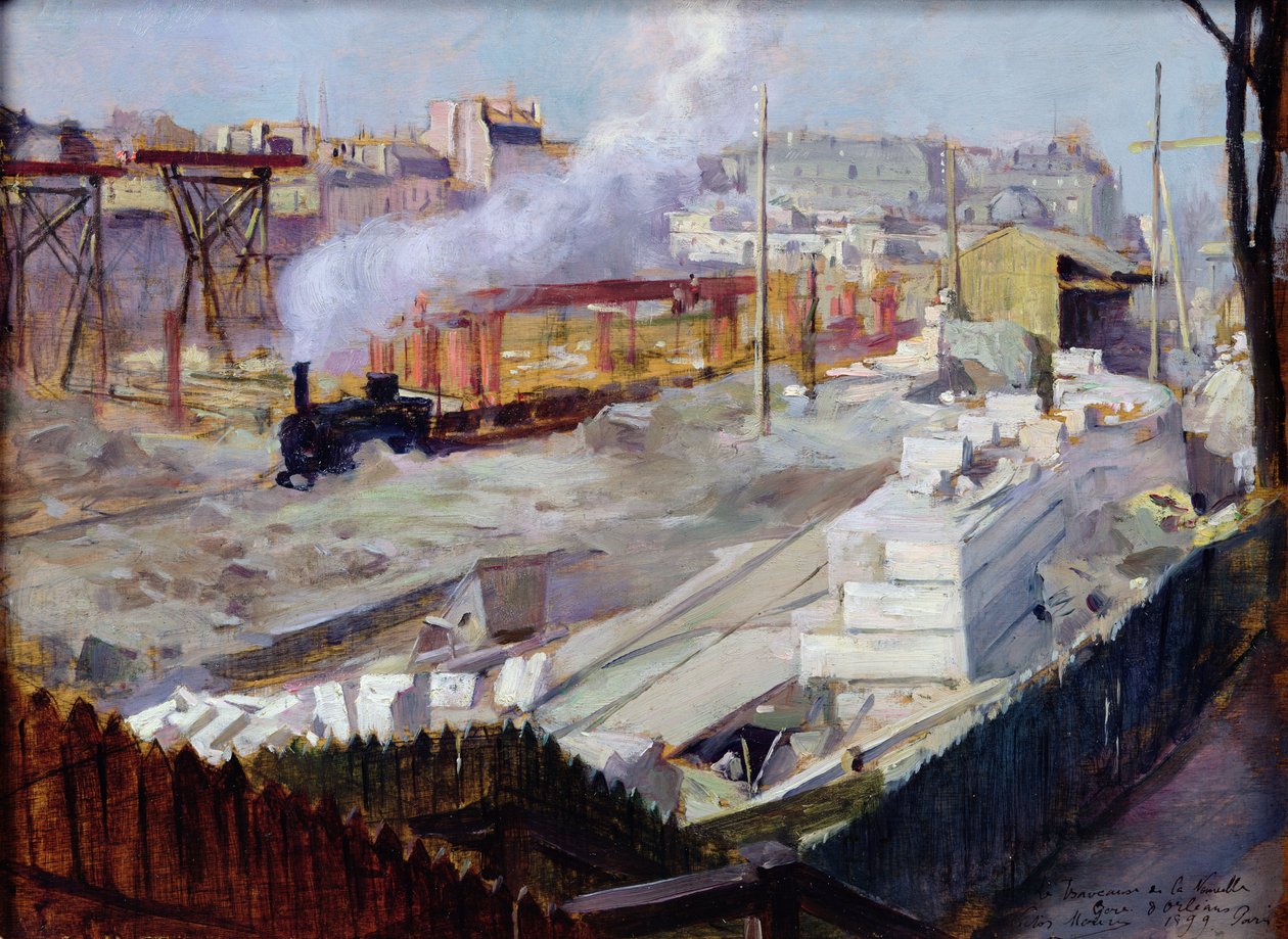 1899年，Quai d&39;Orsay新奥尔良车站的建设 作者 维克多·马雷克（Victor Marec）