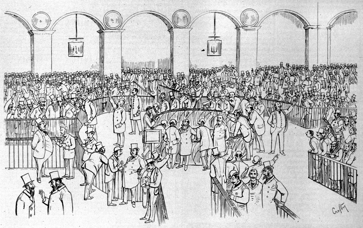 1894 年的巴黎证券交易所（篮子）。 作者 维克多·格鲁兹