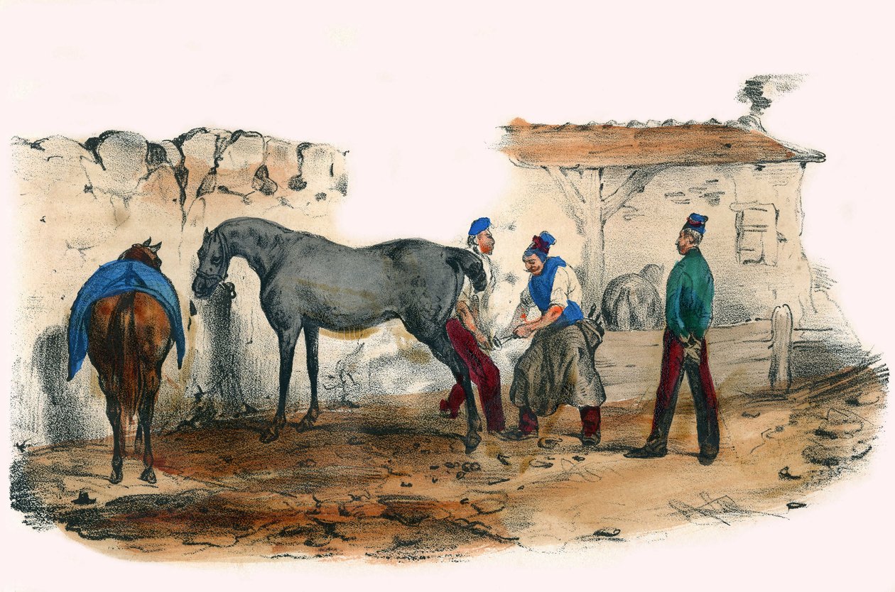 诱惑者。载于《怪诞画册，杰出类型的选择》，维克多-亚当的插图，巴黎，约1850年。 作者 维克多·亚当