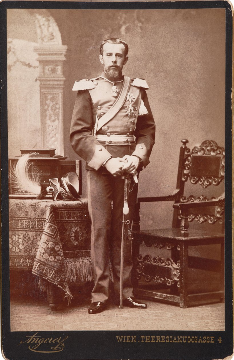 鲁道夫，1858-1889年的奥地利王储，约1885年。 作者 维克多·安格勒