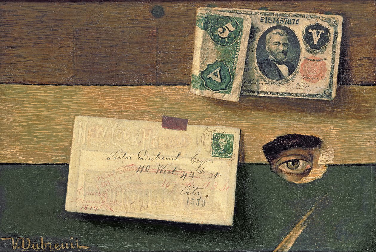 艺术家之眼》，约 1898 年（布面油画） 作者 维克多·杜布罗伊