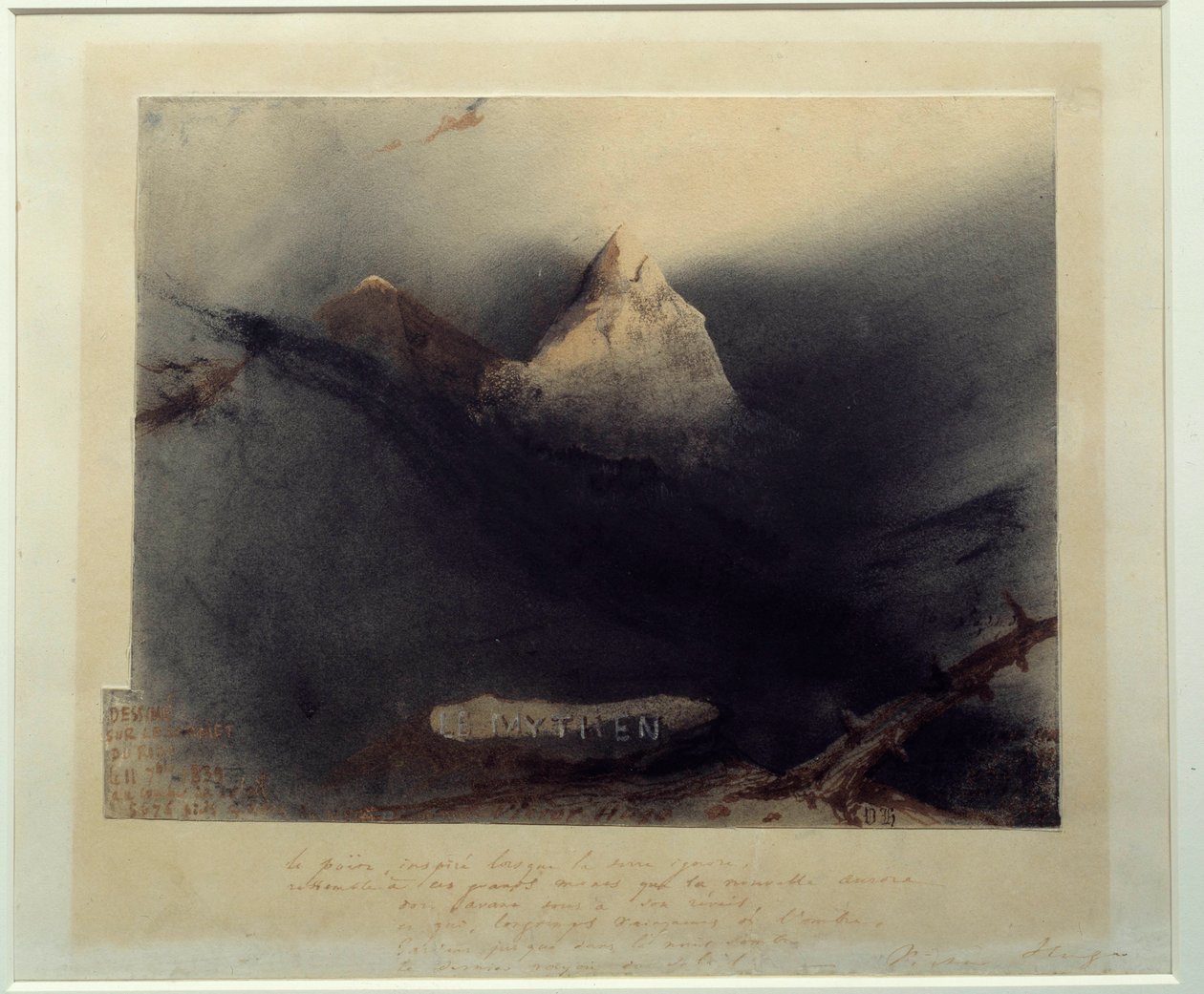 神话之山 Victor Hugo (1802-1885) 1839 年巴黎维克多雨果之家绘画 作者 维克多·雨果