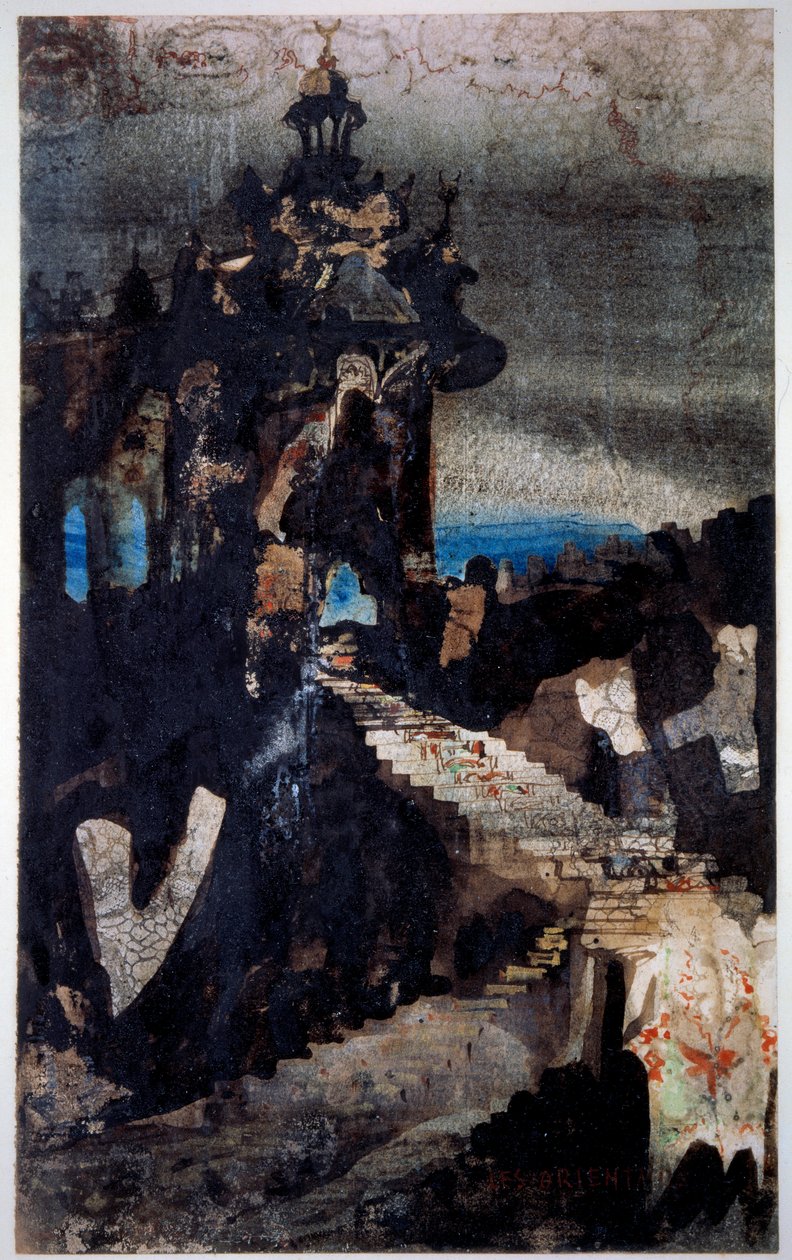 Les Orientales 绘图 维克多-雨果（1802-1885）1855-1856年的钢笔、水粉和水彩画。巴黎，B.N. 作者 维克多·雨果