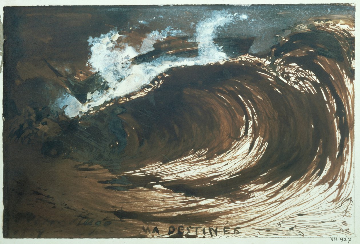 我的命运......（钢笔、水粉和水粉画） 作者 维克多·雨果