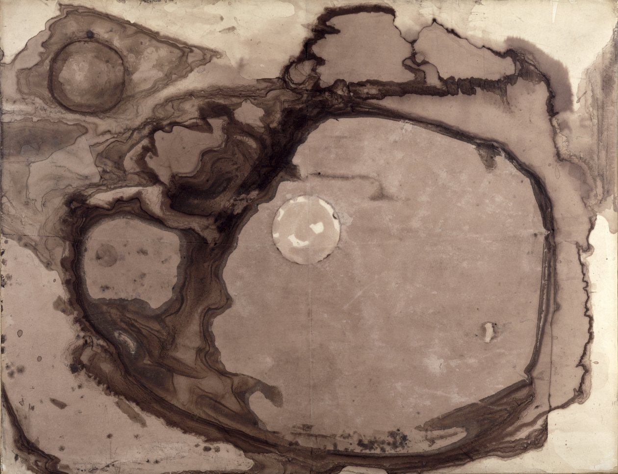 行星，1857年（墨水和纸上洗） 作者 维克多·雨果