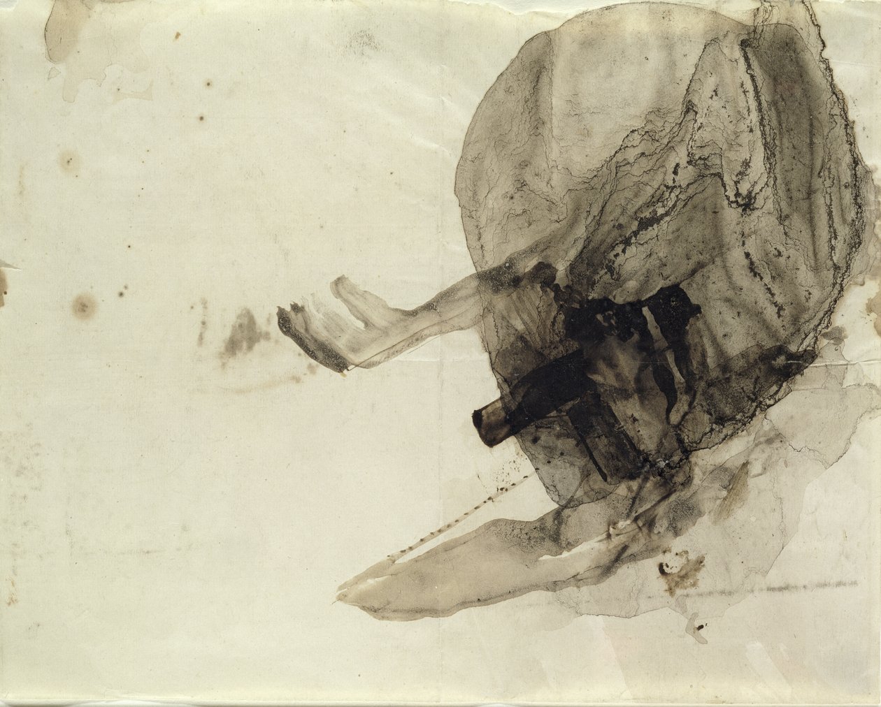 Untitled，c.1853-5（纸上水墨） 作者 维克多·雨果