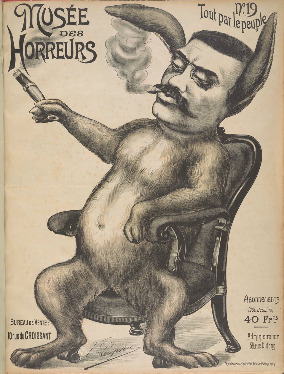 恐怖博物馆 恐怖画廊：亚历山大-米勒兰，1899年。 作者 维克多·列内普