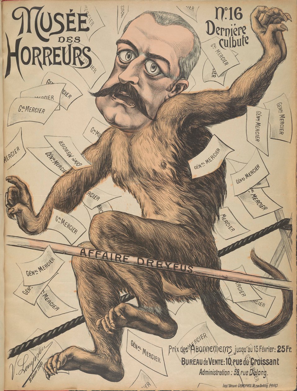 恐怖博物馆 恐怖画廊：皮埃尔-瓦尔德克-鲁索，1899年。 作者 维克多·列内普