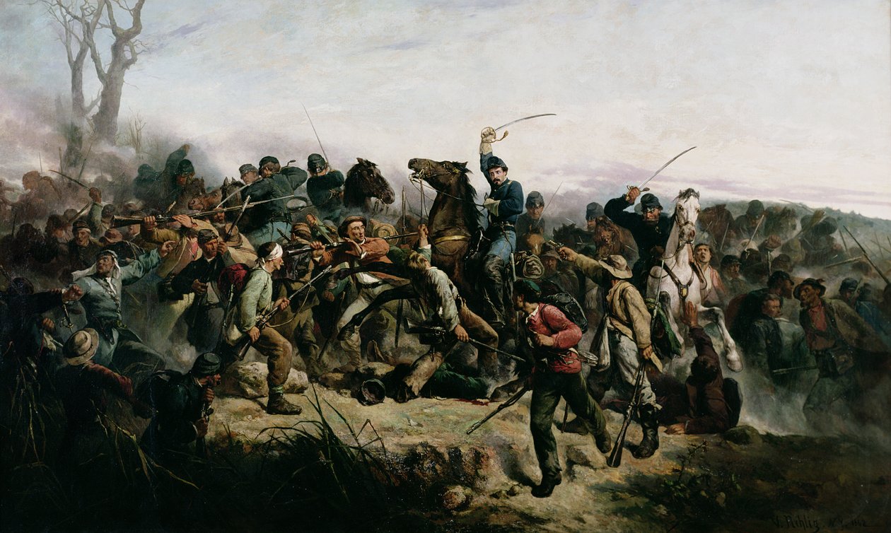 1862年，Henry B. Hidden中将骑兵冲锋 作者 维克多·尼里格