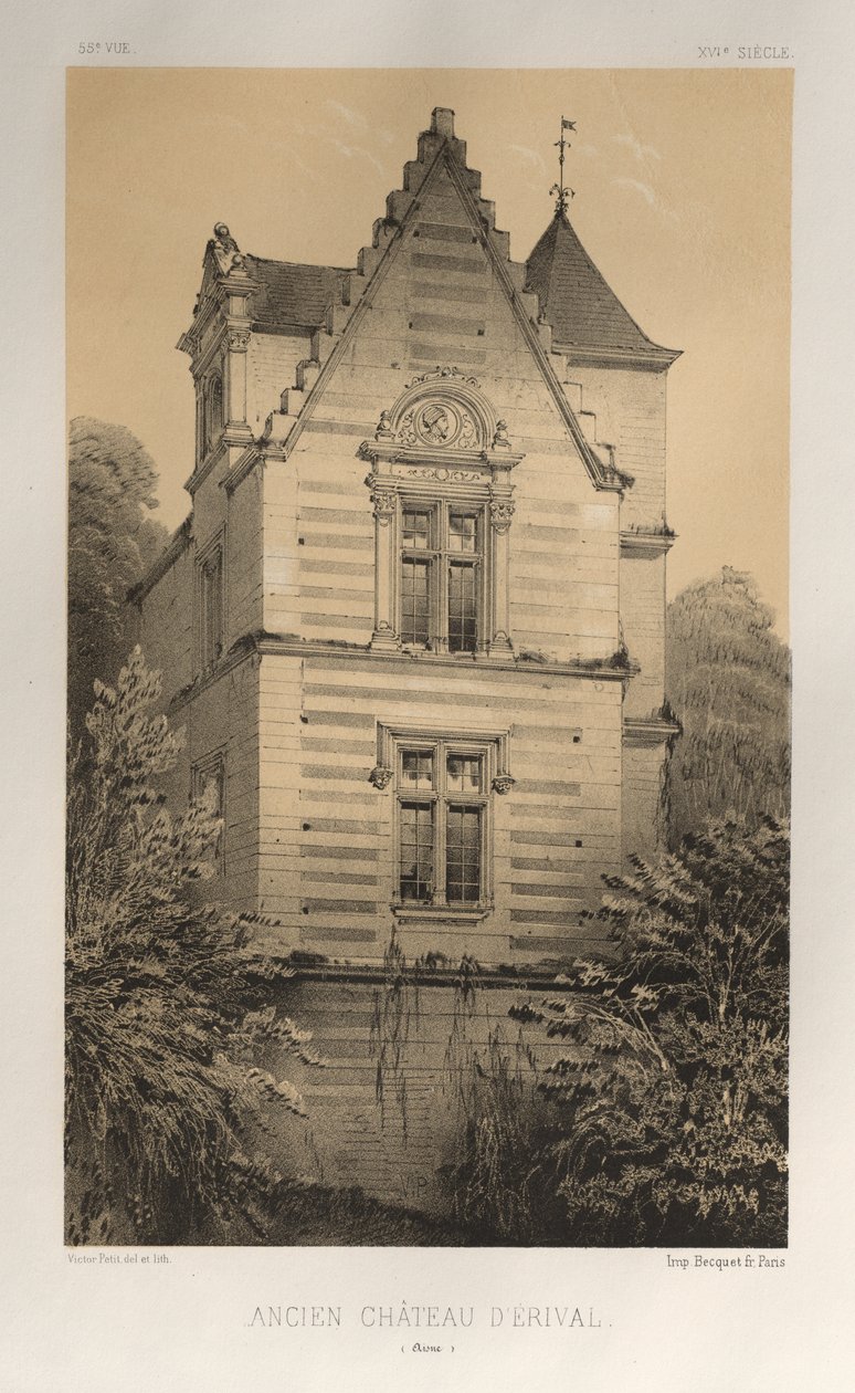 第十五、十六和十七世纪风景如画的建筑或古迹。Et XVIeme.Siecles：十五和十六世纪的法国城堡：Pl. 55, Ancien Château D