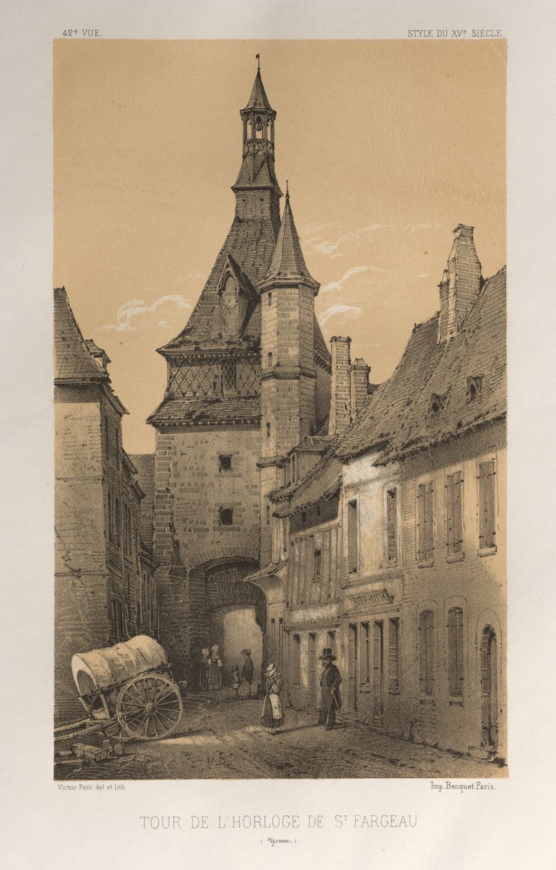 Architecture Pittoresque ou Monuments des xveme.Et xvieme.Siecles: Chateaux De France des XV et XVI Siecles: Pl. 42, Tour De L