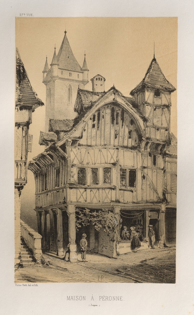...Pl.27, Maison A Peronne Somme, 1860年出版。 作者 维克多·佩蒂特