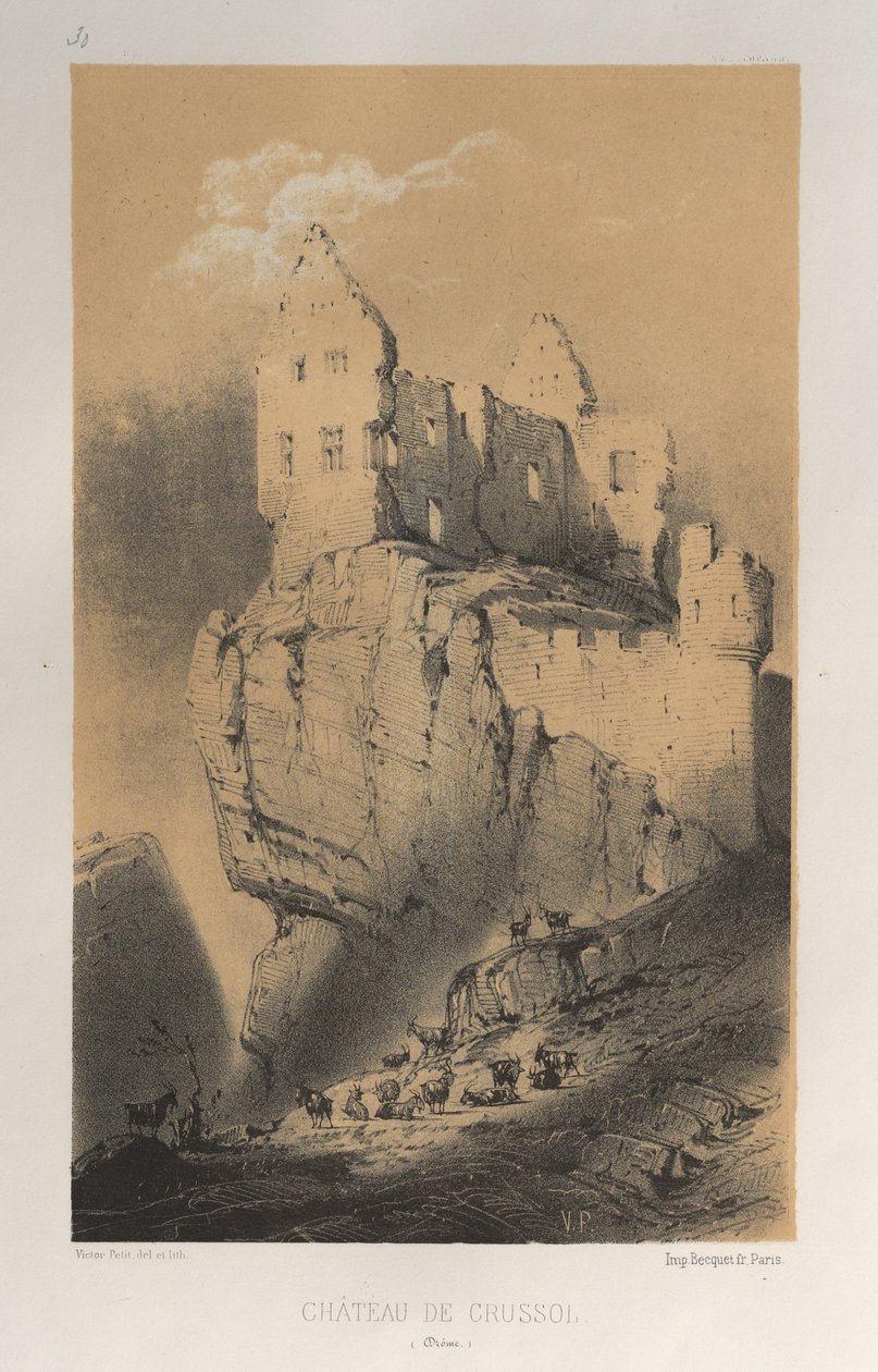 …… 30，克鲁索尔城堡（Chateau De Crussol Drome），1860年。 作者 维克多·佩蒂特