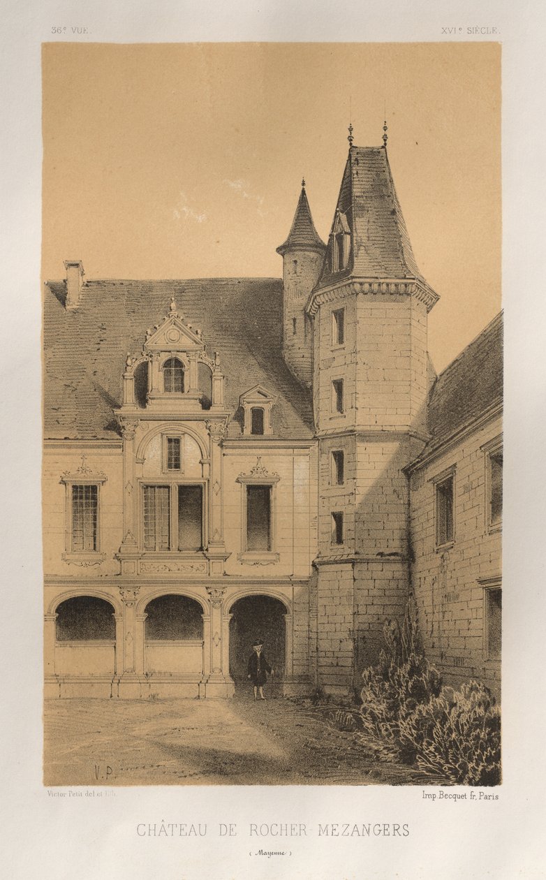 …… 36，罗彻城堡梅赞格斯·梅耶纳，1860年。 作者 维克多·佩蒂特