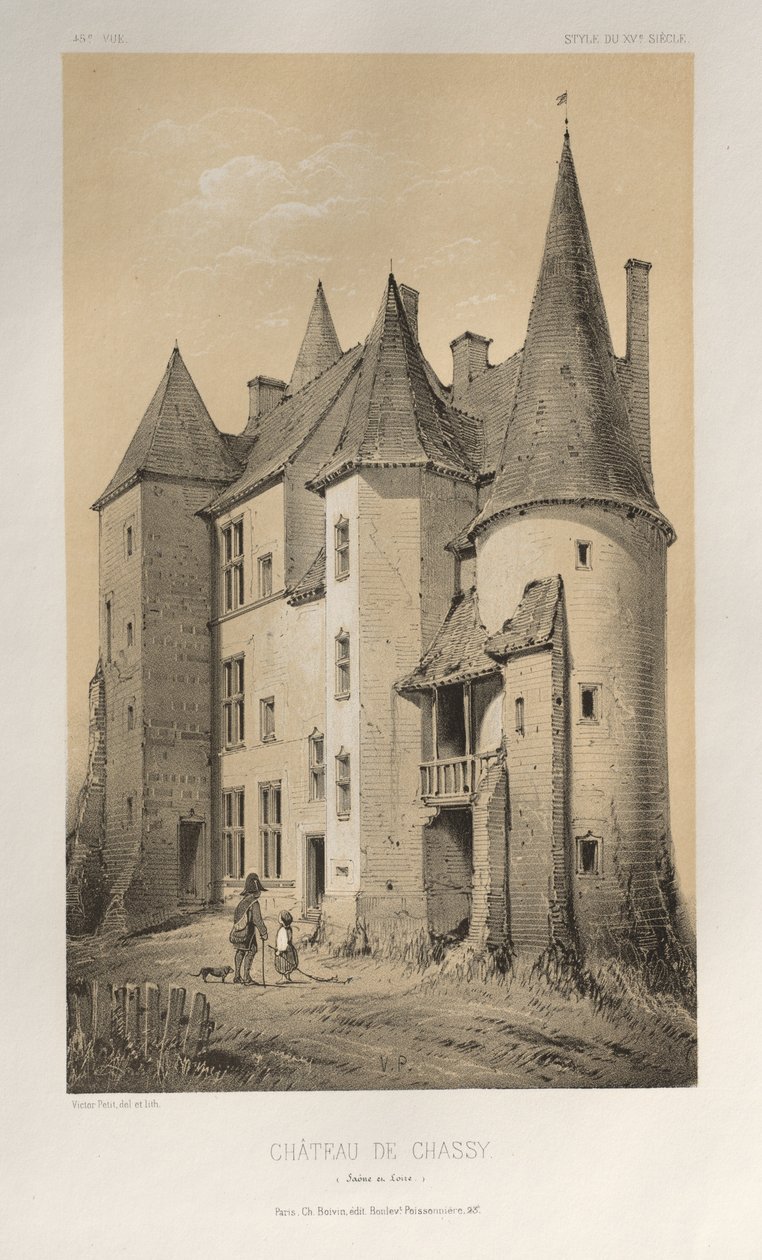 …… 45ChâteauDe ChassySaôneet Loire，1860年。 作者 维克多·佩蒂特