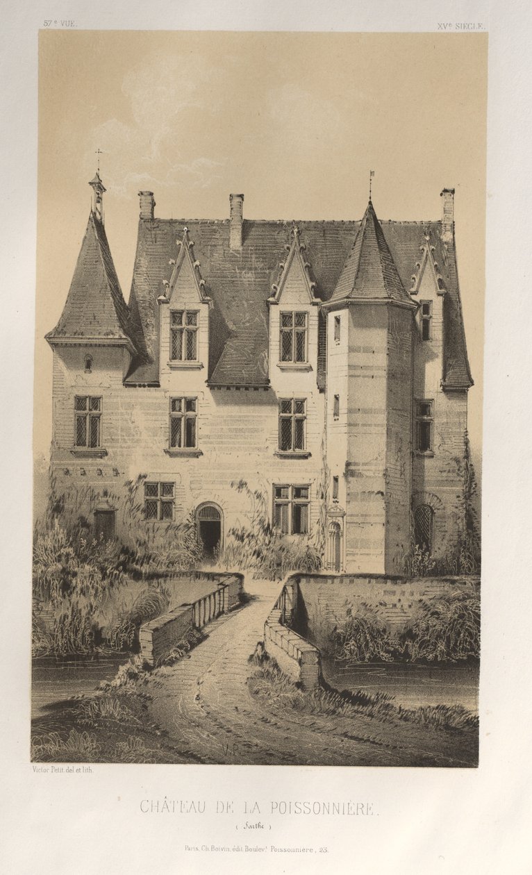 ... PL。 57，德拉Poissonnière萨尔城堡，1860年。 作者 维克多·佩蒂特