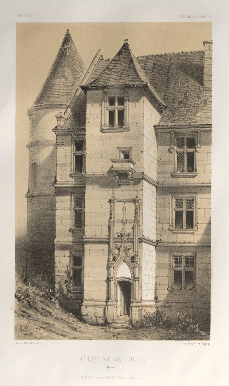 ... PL。 62，富尼翁城堡（ChâteauDe Folin Yonne），1860年。 作者 维克多·佩蒂特